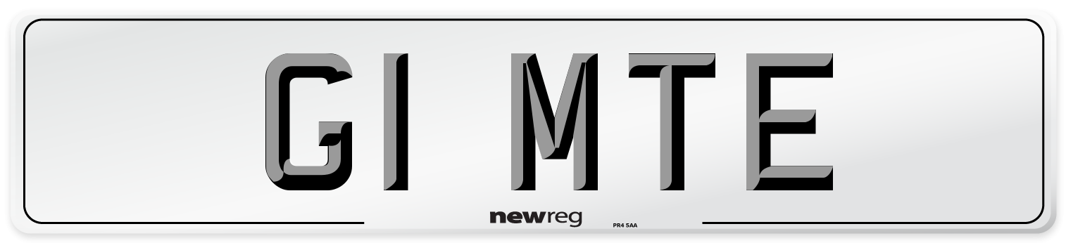 G1 MTE Number Plate from New Reg